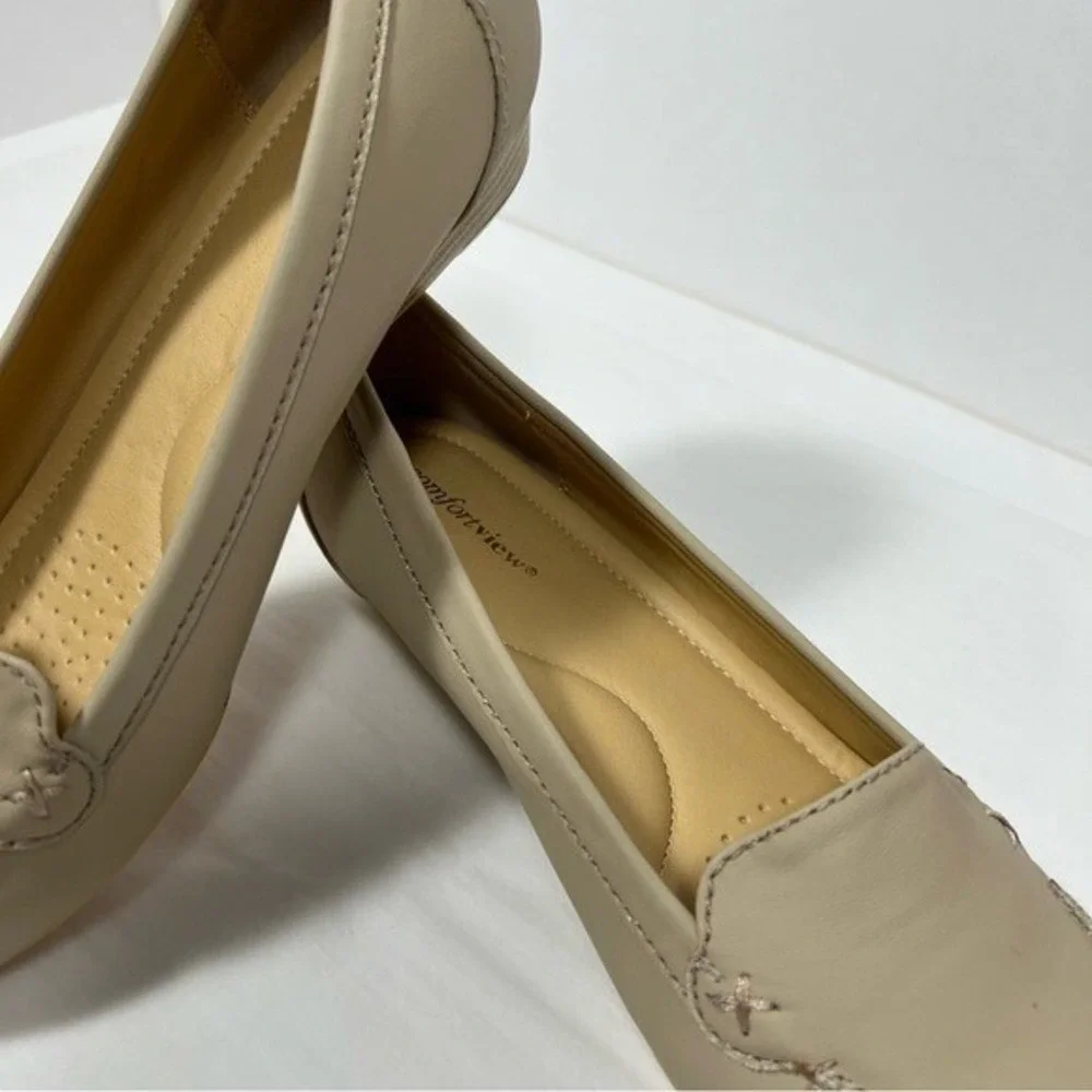 ComfortView‎ Leather Wedges Slip On Shoes size 9.5W